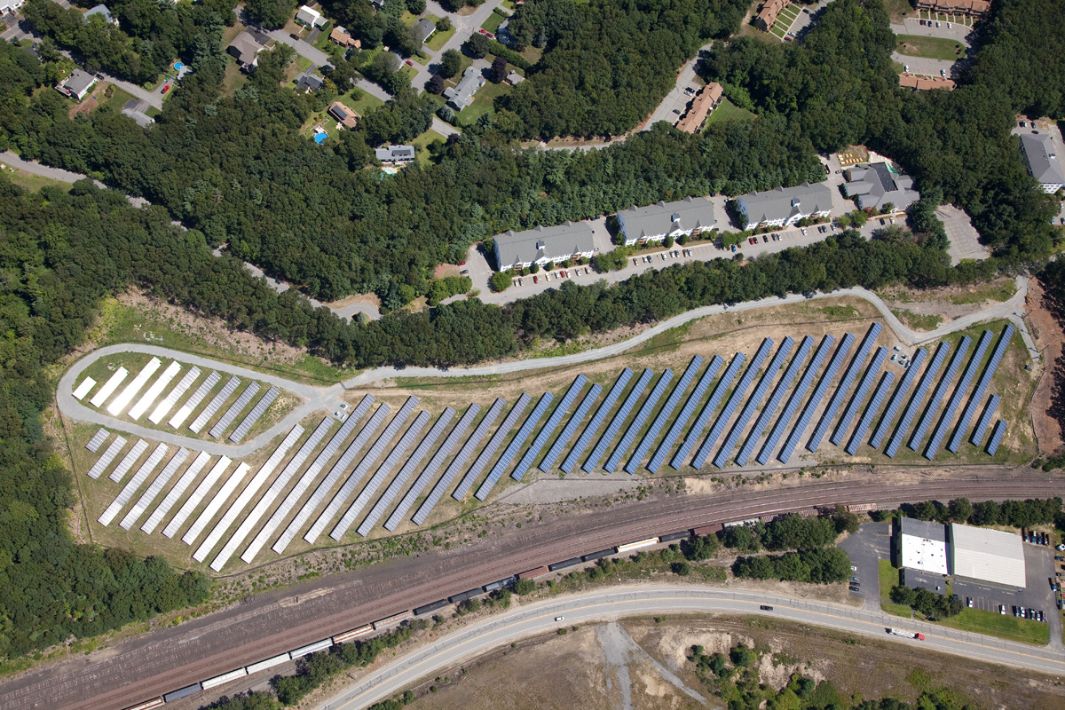 Leominster, MA Solar Project aerial view