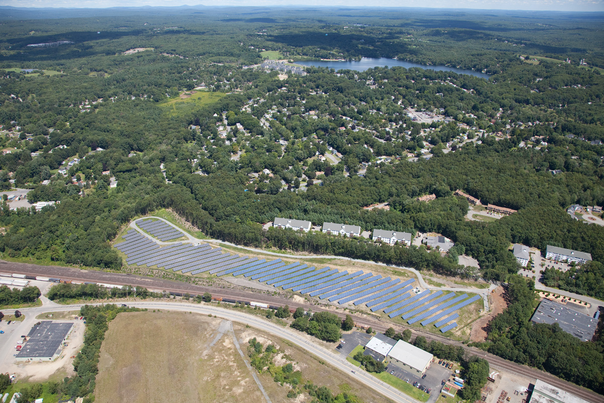 Leominster, MA Solar Project aerial view 2